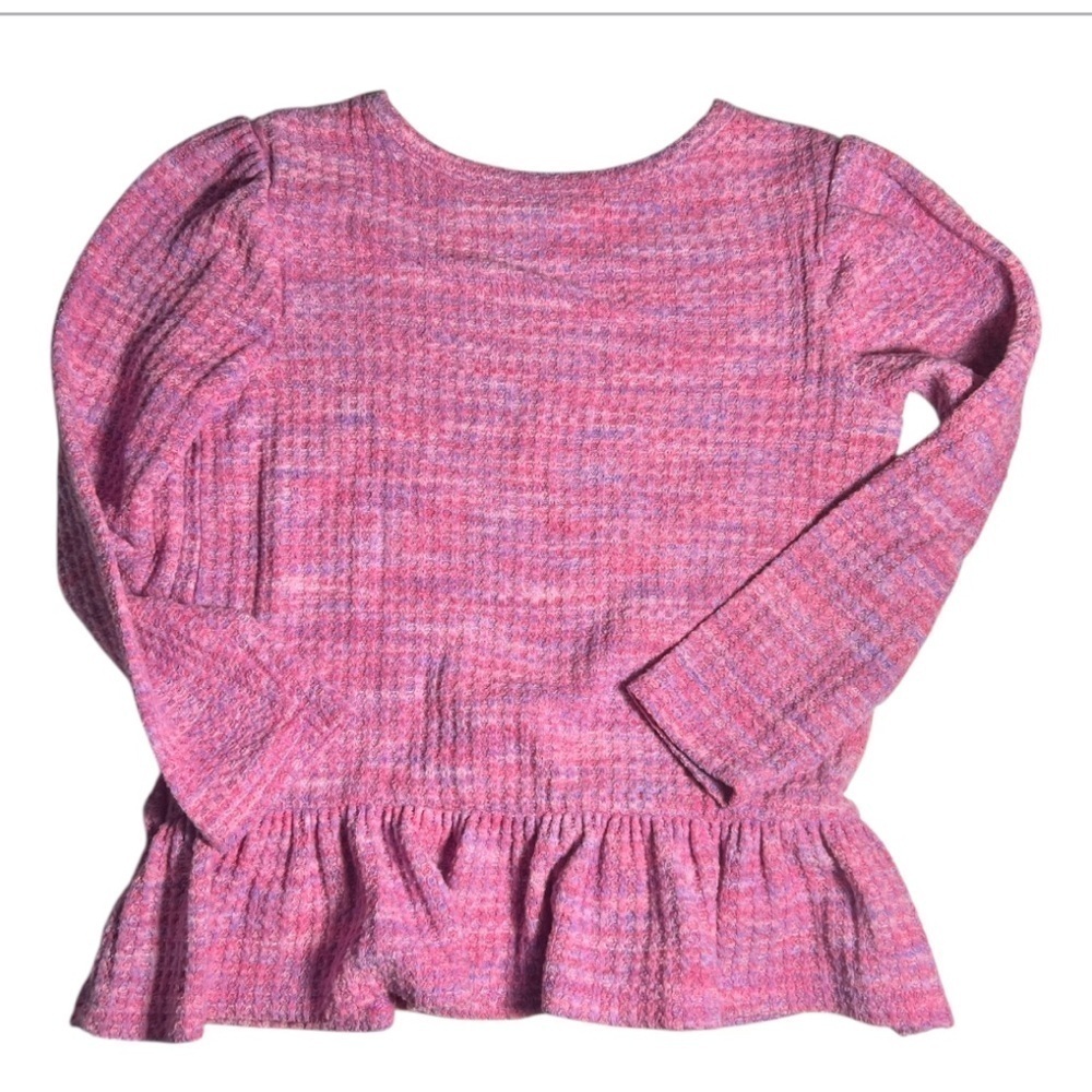 Cat & Jack Pink Ruffled Sweater - Picture 2 of 3